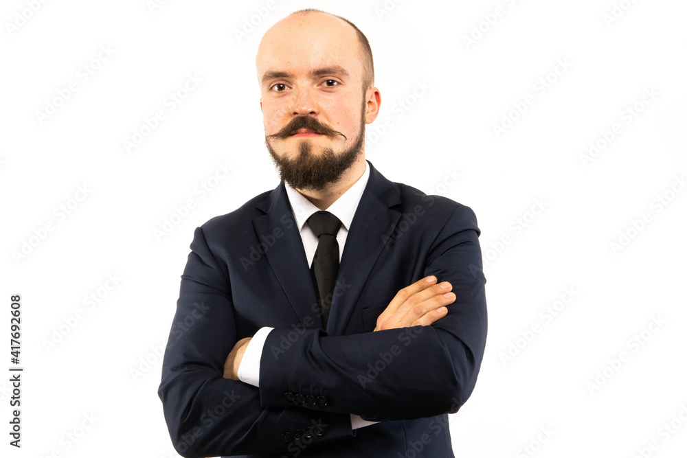 In each photo in the series, the man shows different emotions. In each photo in the series, the man shows different emotions.