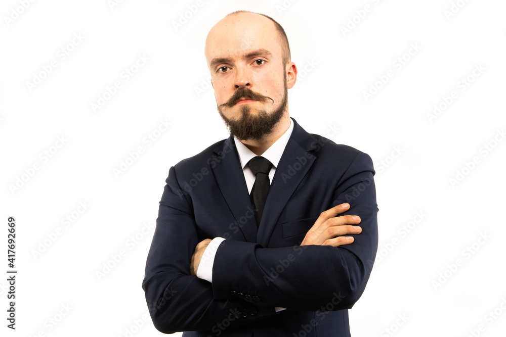 In each photo in the series, the man shows different emotions. In each photo in the series, the man shows different emotions.