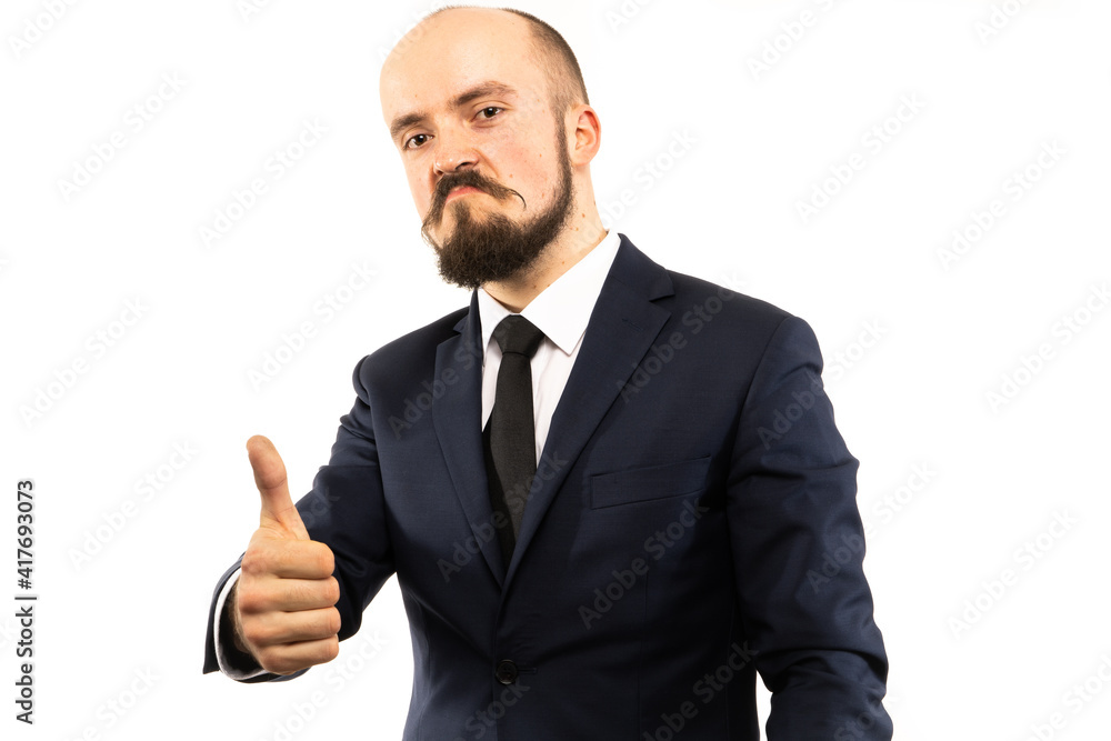 In each photo in the series, the man shows different emotions. In each photo in the series, the man shows different emotions.