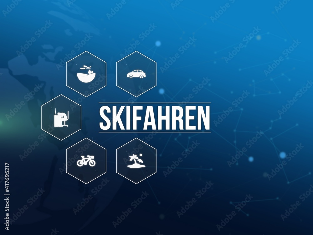 Fototapeta premium Skifahren