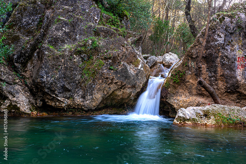 Malta waterfall is located on Tahtali Dam,Menderes,Izmir,Turkey