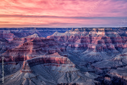 USA, Arizona, Grand Canyon National Park, Dusk from Hopi Point