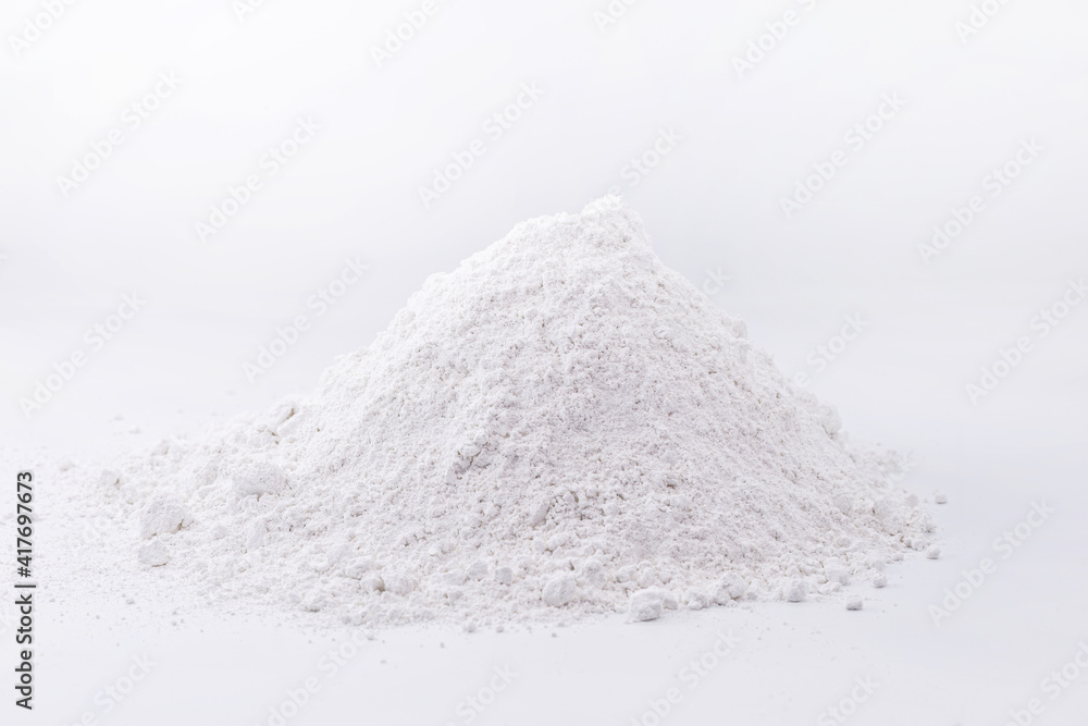 Zinc iodide or Zn2 iodide, white powder. Chemical compound of zinc and