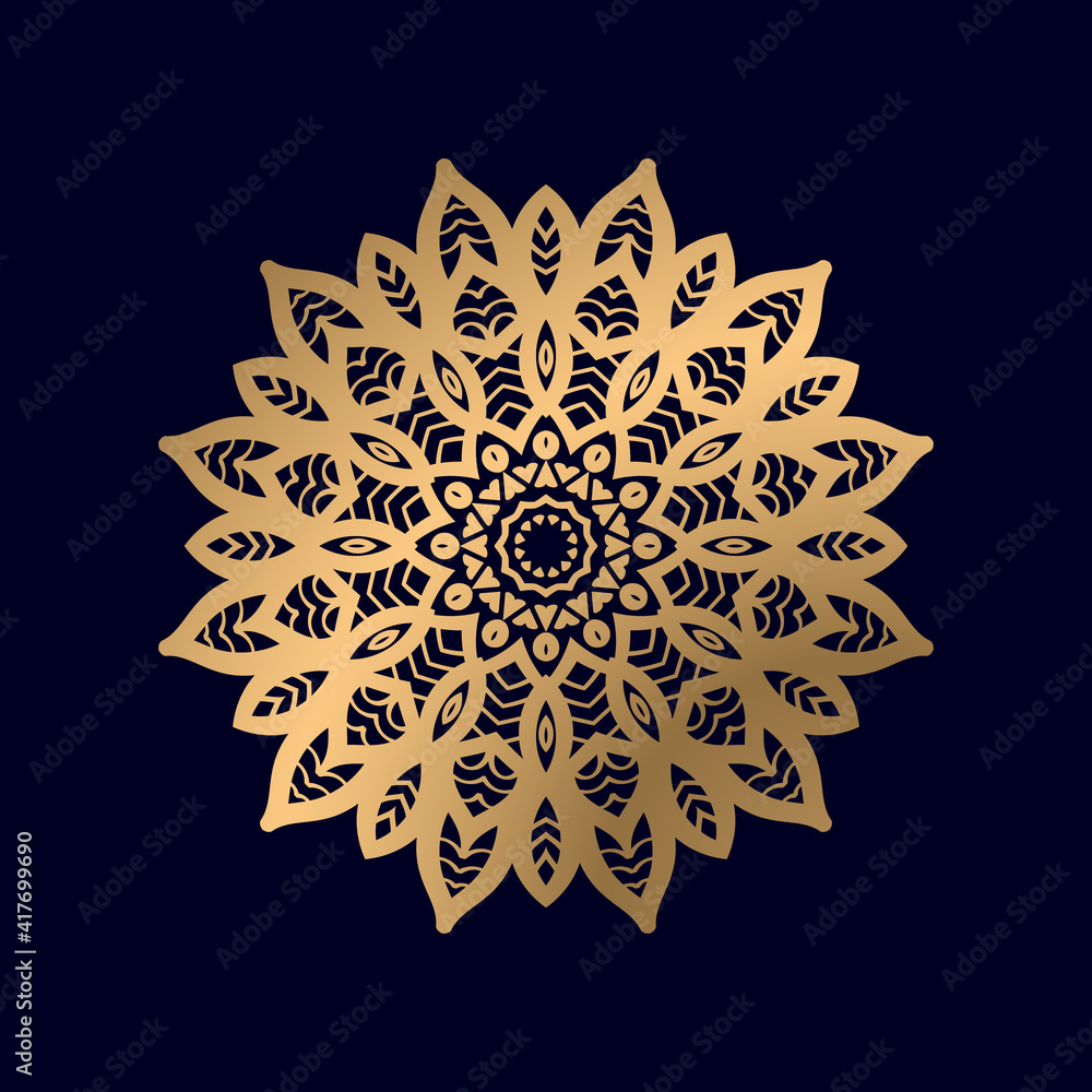 Luxury Mandala Islamic Background with floral Pattern, Ornamental Wedding card, Cover and Decorative mandala for print.