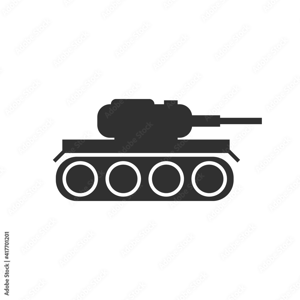 Panzer flat icon vector