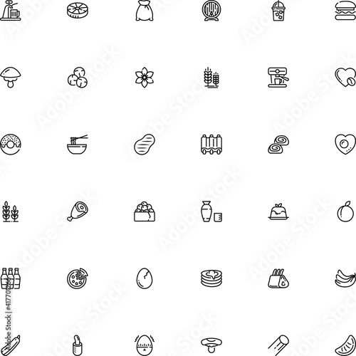 icon vector icon set such as: flavor, shop, ice, short, ale, cask, collection, bean, bowl, pumpkin, boletus, straw, plastic, grill, bag, vintage, wine, soju, twig, russula, product, bunch, milk