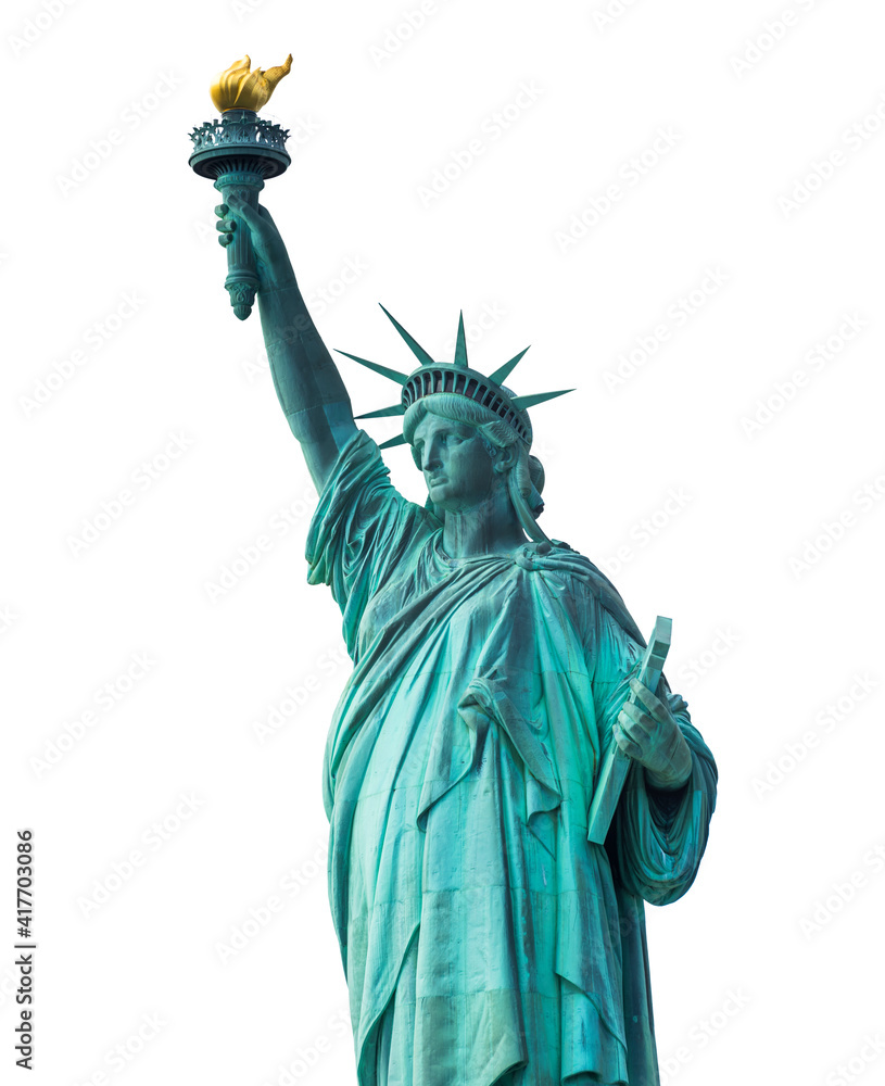 Fototapeta premium Statue of Liberty National Monument with blue sky background. New York, USA. .