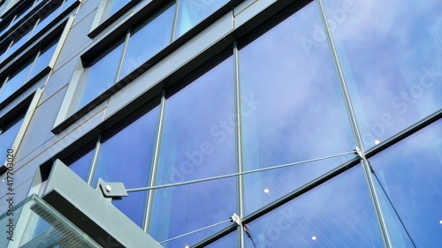 Wallpaper Mural Fragment of glass and metal facade walls. Commercial office buildings. Abstract modern business architecture. Torontodigital.ca