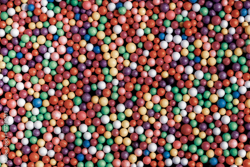 colored balls. Many spheres