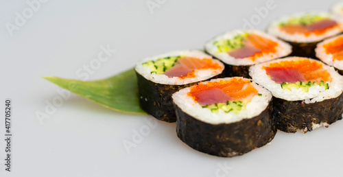 Wallpaper Mural Sushi roll with salmon and shrimp tempura Torontodigital.ca