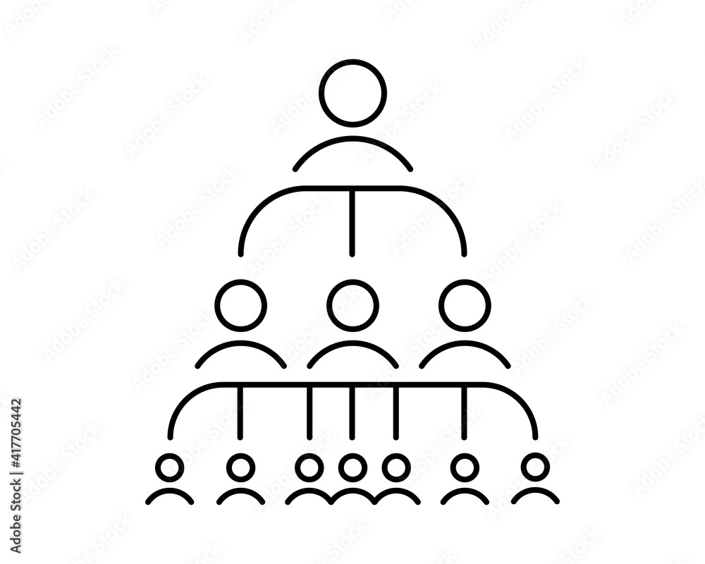 organizational chart line icon, outline hierarchy vector logo, linear pictogram isolated on white, pixel perfect illustration organizational chart line icon, outline hierarchy vector logo, linear pictogram isolated on white, pixel perfect illustration