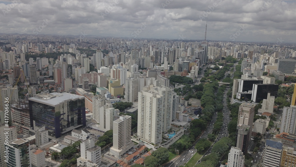 Bela Vista Bixiga Sao Paulo Brasil Downtown 23 de Marco City Urban Drone Landscape Vila Itororó Houses Architecture