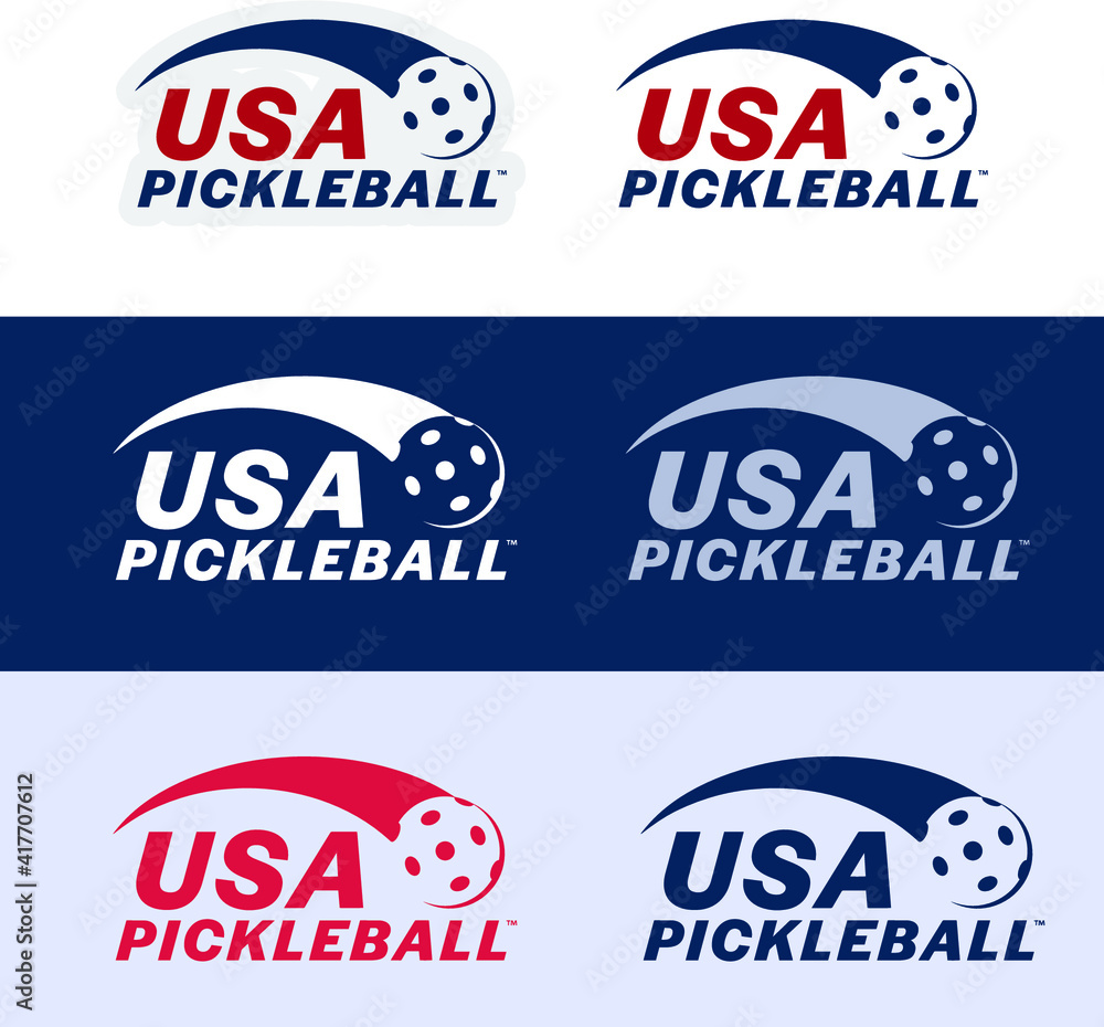 USA Pickle ball logo with alternative color Stock Vector Adobe Stock