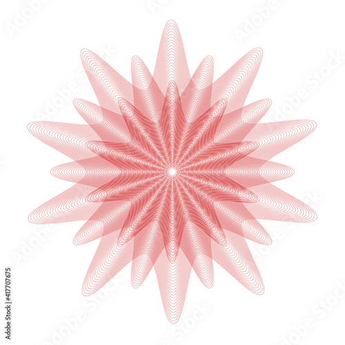 Vector Guilloche elements for certificate or diploma and currency design