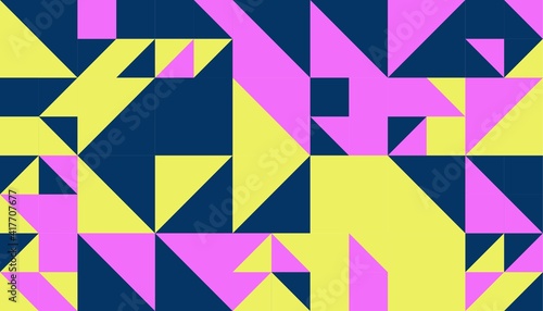 Mosaic colorful Bauhaus artistic geometric background wallpaper design pattern