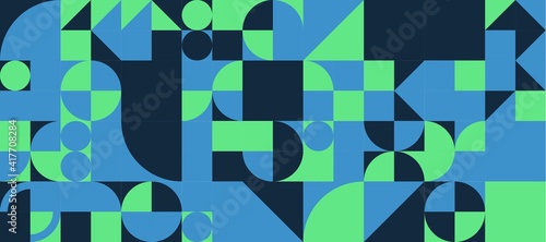Mosaic colorful Bauhaus artistic geometric background wallpaper design pattern