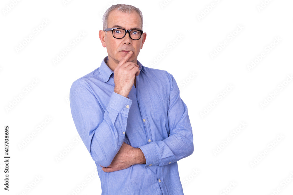 portrait of isolated adult man with gray hair portrait of isolated adult man with gray hair