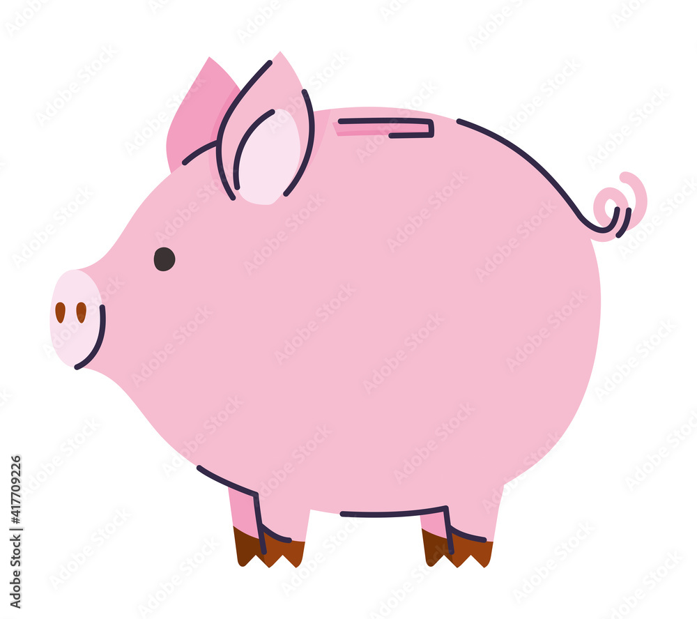 Fototapeta premium bank piggy on a white background