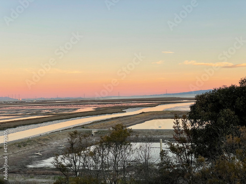sunrise over the river