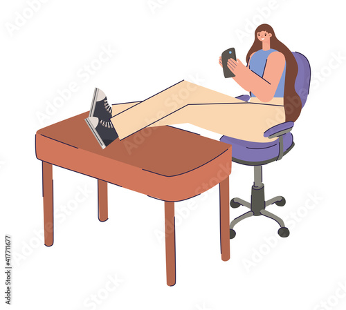 woman on chair
