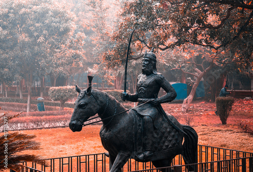 Outside the Maharaja Ranjit Singh Panorama in Ram Bagh Park in Amritsar. photo