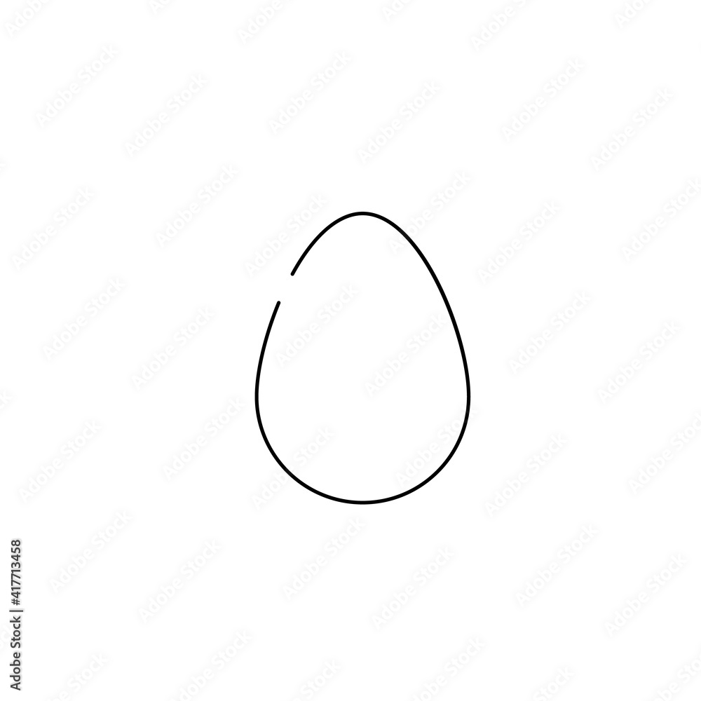Easter background with egg one line draw, vector illustration Easter background with egg one line draw, vector illustration
