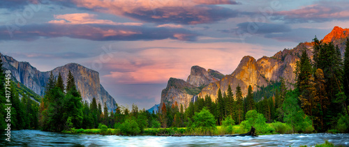 Yosemite Valley in spring time photo