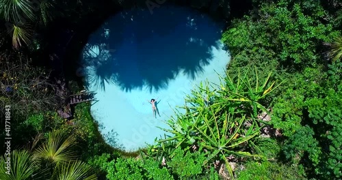 Blue nature pool