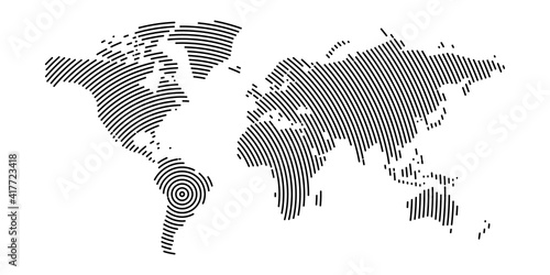 World map modern design