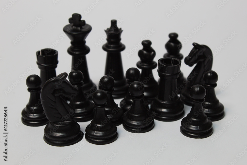 Chess game with its pieces and board Chess game with its pieces and board