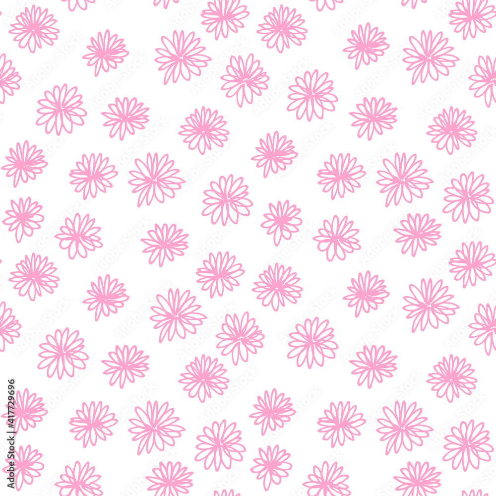 Vector flower clover pink line pattern. Floral pattern, vector background. Decorative vector illustration, good for printing. Great for label, print, packaging, fabric. Vector flower clover pink line pattern. Floral pattern, vector background. Decorative vector illustration, good for printing. Great for label, print, packaging, fabric.