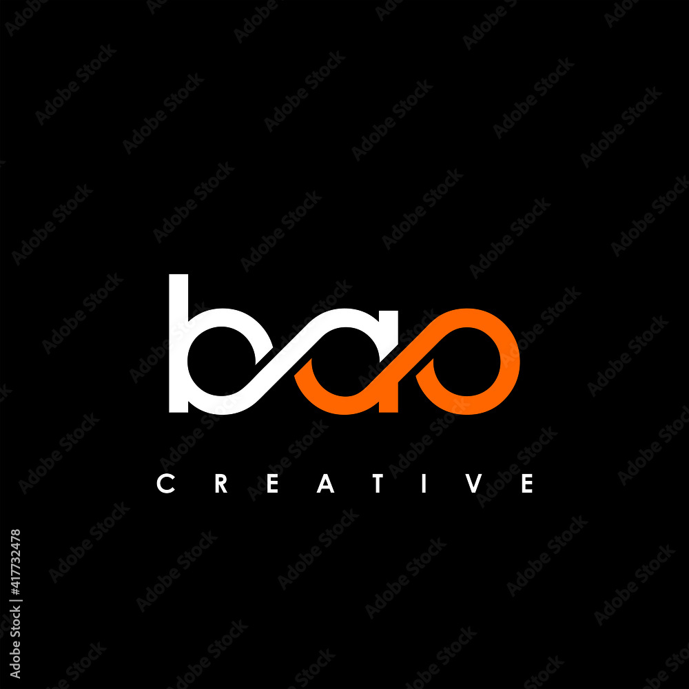 Fototapeta premium BAO Letter Initial Logo Design Template Vector Illustration