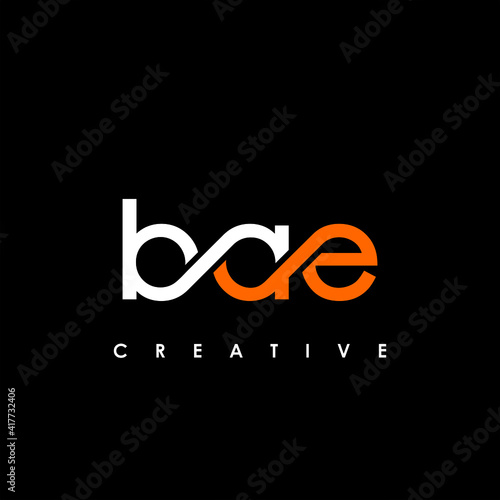 BAE Letter Initial Logo Design Template Vector Illustration photo