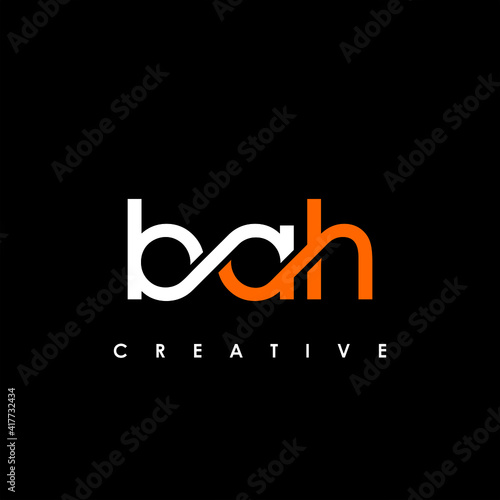 BAH Letter Initial Logo Design Template Vector Illustration photo