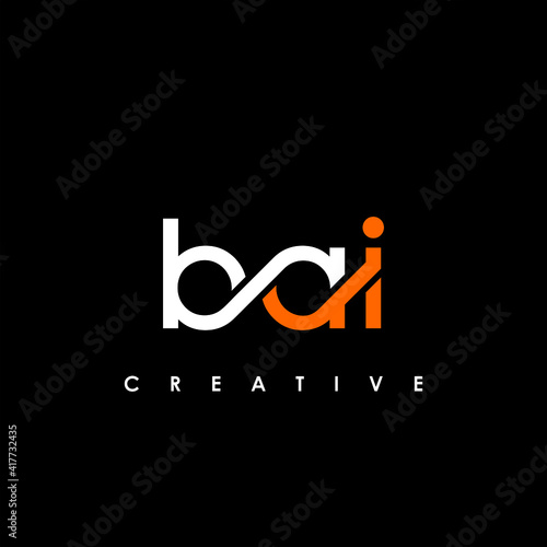 BAI Letter Initial Logo Design Template Vector Illustration