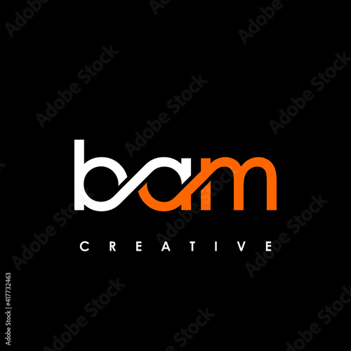 BAM Letter Initial Logo Design Template Vector Illustration
