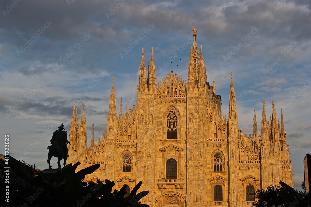 Milan, Italy. Cathedral at sunny day. 
