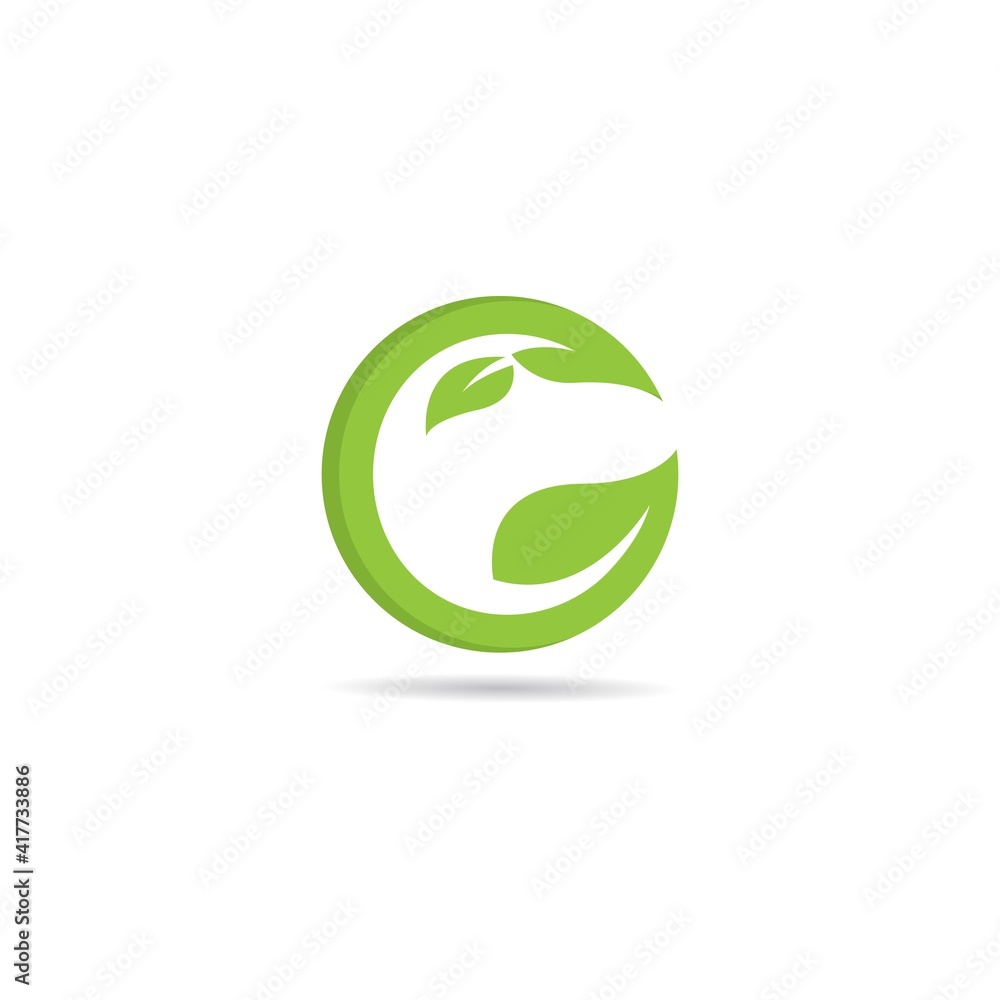 G eco green nature vector icon concept illustration G eco green nature vector icon concept illustration