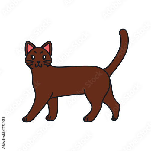 Isolated cartoon of a cat - Vector illustratrion