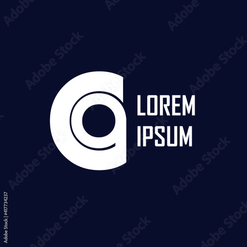 AC letters. Monogram logo vector minimalistic design lettering