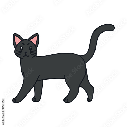 Isolated cartoon of a cat - Vector illustratrion