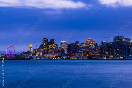 old port of montreal as seen from the St. Lawrence River