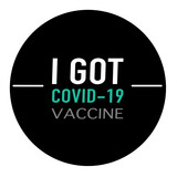 I got covid-19 vaccine vector stamp logo template