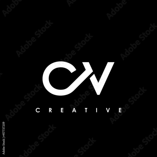 CV Letter Initial Logo Design Template Vector Illustration