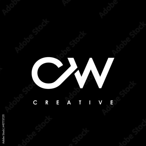 CW Letter Initial Logo Design Template Vector Illustration