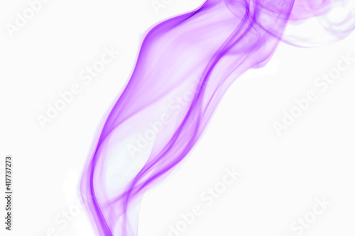 Fototapeta Naklejka Na Ścianę i Meble -  Swirling motion of Purple smoke or fog group, abstract line isolated on white background