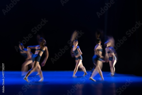 The abstract movement of the dance