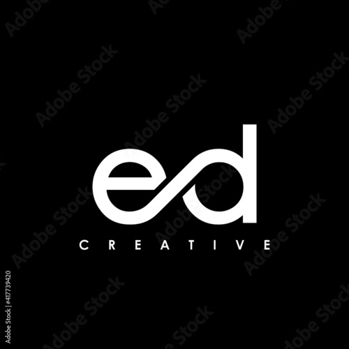 ED Letter Initial Logo Design Template Vector Illustration