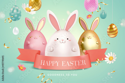 3d creative Easter egg background