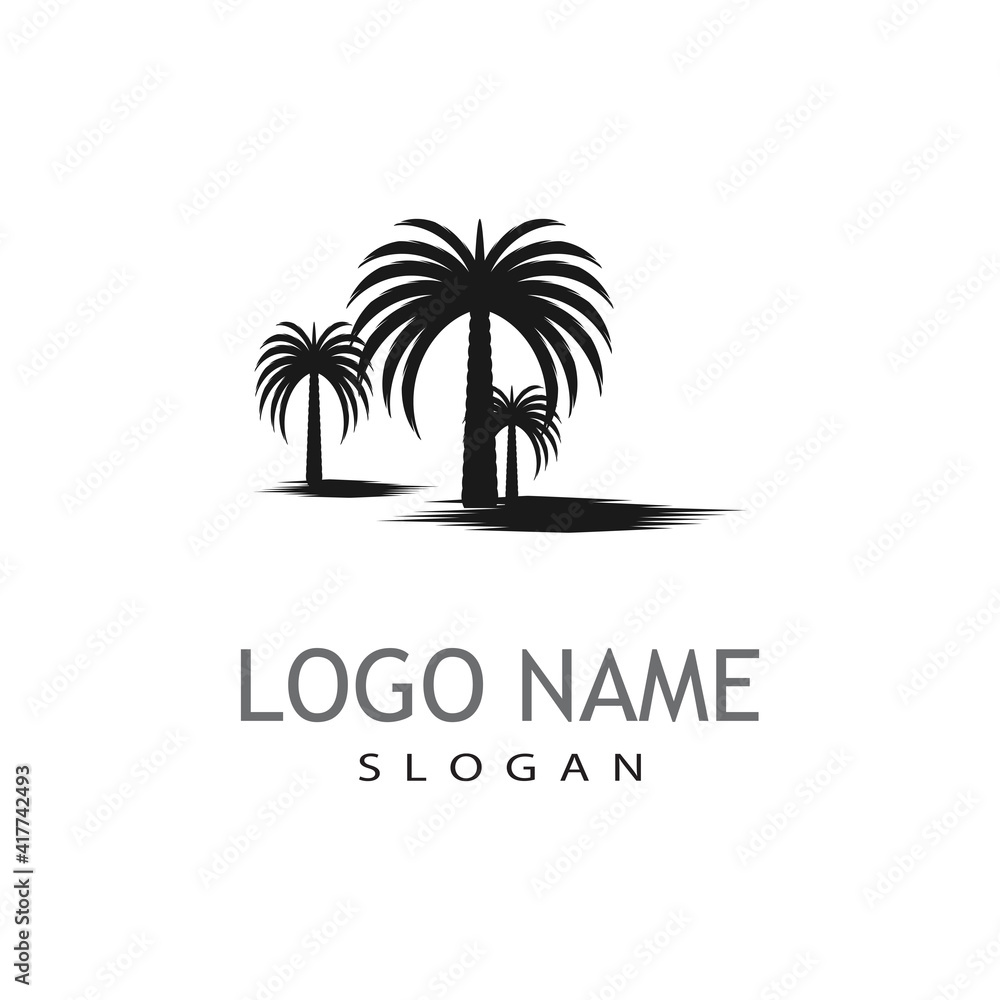 Dates tree Logo Template vector symbol design Dates tree Logo Template vector symbol design